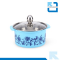 Bunte Edelstahl Hot Pot & Stock Pot mit Glasdeckel